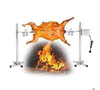Entièrement Automatique électrique Grill BBQ Rack 15W Kit de Rôtissoire Inoxydable 70kg Réglable en Hauteur avec Moteur Portable
