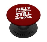Entièrement vacciné Toujours Antisocial drôle introverti Pro Vaxx PopSockets PopGrip Adhésif