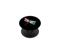 Entomologiste coloré Libellule Aquarelle Amoureux des Insectes PopSockets PopGrip Adhésif