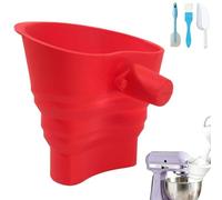 Entonnoir à farine Kitchen Cook Aid, accessoire pour batteur sur socle, versement guidé sans dégâts, pour la préparation de pâtisseries et de plats à base de farine, sucre (Rouge)