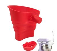 Entonnoir à farine Kitchen Cook Aid, accessoires pliables pour batteur sur socle, entonnoirs de cuisine en silicone, accessoire anti-éclaboussures pour batteur sur socle (Rouge)