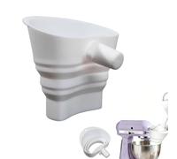 Entonnoir à farine Kitchen Cook Aid, accessoires pliables pour batteur sur socle, entonnoirs de cuisine en silicone, accessoire anti-éclaboussures pour batteur sur socle (Blanc)