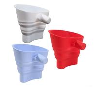 Entonnoir à farine pliable en silicone pour mixeur, bec coudé guidé pour verser des ingrédients secs ou des mélanges humides pour un flux de travail de cuisson homogène (bleu)