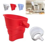 Entonnoir À Farine Pliable For Mélangeur Kitchen, Accessoire For Mélangeur Sur Socle, 1 Pièce | Facile À Utiliser, Passe Au Lave-vaisselle(Red (1Pcs))