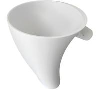Entonnoir à farine pour batteur sur socle K1tchen4id, embout d'alimentation en plastique blanc, sortie inclinée, résistant aux éclaboussures, facile à nettoyer, entonnoir à efficacité améliorée pour