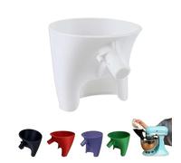Entonnoir à farine pour Kitchenaid Kitchen Aid Flour Funnel for Mixer Robot de cuisine Ksm150 Robot de cuisine Accessoires en silicone S Silicone Farine Entonnoir Cook Attachment Stand (E)