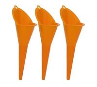 Entonnoir à huile polyvalent à long cou Entonnoir Set 3Pcs 28cm pour huile à essence Eau Lubrifiants Fluides Voitures Camions Motos Durable ABS Plastique Orange