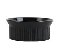 Entonnoir à marc de café avec support de filtre à double valve, outil de dosage pour panier simple et double, guide de tamper portable en plastique ABS pour une infusion propre (noir, 150 ml)
