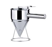 Entonnoir à pâtisserie en acier inoxydable, entonnoir de piston en acier inoxydable Dispensateur de pâte à entonnoir avec poignée de rack