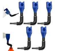 Entonnoir à pétrole flexible 5pcs Entonnoir flexible en plastique pour changement d'huile Écrasement d'outil drainant pour la voiture pour l'essence diesel à essence carburant bleu voiture pour