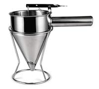 Entonnoir à Piston en Acier Inoxydable avec Crémaillère, Entonnoir de Dosage de Crème, Entonnoir de Dosage de Gâteaux, Entonnoir, Distributeur de Pâte à Crêpes, Séparateur de