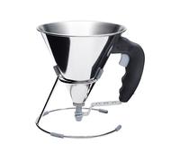 De Buyer - Entonnoir à piston avec pied KWIK en inox - 0,8 L -, Noir