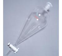 Entonnoir à séparation en verre borosilicaté de qualité supérieure avec robinet d'arrêt en PEFT for des extractions et séparations liquide-liquide précises(1000ml)