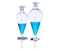 Entonnoir à séparation en verre de laboratoire en forme de poire(500mL glass)