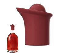 Entonnoir à vin en silicone et bouchon - Réservoir de vin rechargeable avec bec verseur | Bouchon d'étanchéité en silicone pour boissons, vin, huile, champagne