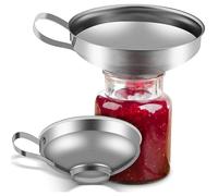 Entonnoir avec filtre pour bocaux Mason larges et réguliers, entonnoirs à large ouverture pour la cuisine, entonnoir en métal à large ouverture pour bocal Mason