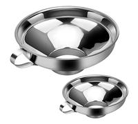 Entonnoir Confiture Lot de 2 Entonnoir Inox Entonnoir à Large Ouverture, Entonoir Alimentaire avec Poignée, pour Le Transport de Liquides, Poudres, Haricots et Confitures, Un Grand et Un Petit