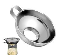 Entonnoir de bocal, Entonnoir à large ouverture en acier inoxydable, Entonnoir en métal avec poignée pour remplir des bouteilles, entonnoir pour huiles, confiture, grains, ingrédients secs et