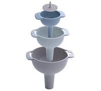 Entonnoir De Cuisine Plastique Funnel Set Ustensile de Cuisine Entonnoir Avec Filtre Entonnoir Plastique Empilable avec Poignée Entonnoir Cuisine Superposable Transfert d'Ingrédients Liquides Poudreux