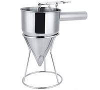 Entonnoir de fabrication de boules de poulpe en acier inoxydable, entonnoir de cuisine avec support, orifice de versement de précision de 8 mm, poignée ergonomique pour un usage