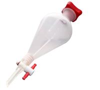 Entonnoir de laboratoire en forme de poire 1000 ml avec robinet stop, polypropylène, gradué, résiste aux hautes températures, pour laboratoires de chimie et de recherche