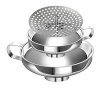 Entonnoir de mise en conserve en acier inoxydable, lot de 3 avec passoire intégrée, entonnoirs cuisine pour bocaux, huile cuisson, épices