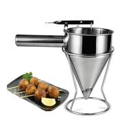 Entonnoir de piston en acier inoxydable Dispensateur de pâte à entonnoir avec poignée en acier inoxydable