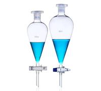 Entonnoir de séparation en forme de poire de 60 125 250 500 1000 2000 ml avec piston en verre PTFE for expériences chimiques en verrerie de laboratoire(5000ml Glass Piston#40/38)