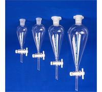 Entonnoir de séparation en verre borosilicate de haute pureté en forme de poire avec bouchon conique standard. Fournitures de laboratoire : 30/60/125/250/500 ml (500 ml)