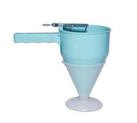 Entonnoir distributeur de pâte de cuisine avec mécanisme à piston pour contrôler le flux de pâte à crêpes, sauces et garnitures dans les cuisines et les boulangeries (C)