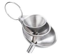 Entonnoir en acier inoxydable 3 pièces/ensemble, outil de déversement d ' huile, de vin, distributeur de liquide, ensemble d ' entonnoirs de cuisine, outils ménagers, équipement de versement à large