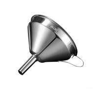 Entonnoir en acier inoxydable avec poignée - Outil de remplissage de cuisine pour bouteilles, bouteilles et boîtes en métal - Entonnoir à trémie pour diverses utilisations (L)