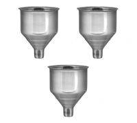 Entonnoir en acier inoxydable, gadgets de cuisine, pour transférer des liquides, bouche large, trémie pour conserve, filtre pour fuites d'huile et de vin, ustensiles de cuisine (argent 3PC)