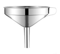 Entonnoir en acier inoxydable pour la cuisine, verser l'huile et le vin avec poignée fixe, construction en acier inoxydable 201 poli miroir, design portable léger, plusieurs tailles (B)
