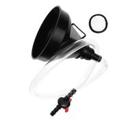 Entonnoir en Plastique à Large Ouverture avec Long Tuyau Flexible | Valve Intégrée, Versement Précis, pour Moteur et Essence, Usage Automobile, Espaces Restreints