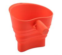 Entonnoir en silicone conçu pour support de mixeurs avec ports de chargement frontal et profil pliable pour s'adapter facilement aux espaces de rangement étroits (rouge)