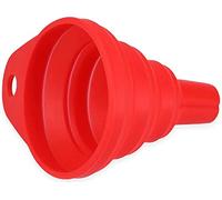 Entonnoir en silicone pour cuisine - 4 tailles - Pliable - Pour transfert de liquide - Rouge - 11 cm