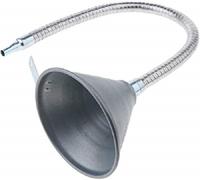 Entonnoir Essence en Acier de 140mm avec Filtre, Bec de remplissage en métal de véhicule, Longueur 630mm