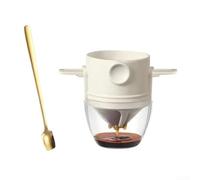 Entonnoir filtre à café en acier inoxydable pour cafetières à cône, y compris Kalita Wave et appareils en forme de cône, maille métallique (blanc)