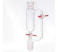 Entonnoir goutte à goutte à pression constante, sans marques de graduation, double valve en PTFE, entonnoir d'ajout, verre borosilicaté, F67