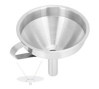 Entonnoir Inox 304, Petit Modèle 11cm, Entonnoir à Liquides pour Huile, Bière, Café - Filtre Détachable, Résistant à la Corrosion, Usage Polyvalent en Cuisine (Petite taille 11CM)