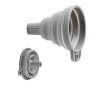 Entonnoir pliable en silicone flexible pliable pour bouteille d'eau, transfert de liquide, ouverture pliable, étroite et large 1 pièce 3,95 pouces gris