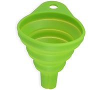 Entonnoir pliable en silicone flexible pliable pour bouteille d'eau, transfert de liquide, ouverture pliable, étroite et large, 1 pièce 4,33 pouces vert clair
