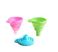 Entonnoir pliable en silicone multifonctionnel et portable, mini-distributeur de liquides ménagers rétractable for fuites d'huile Pour Huile, BièRe, Transfert De Liquides(1PCS mixed color)