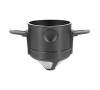 Entonnoir portable en acier inoxydable avec poignée pliable pour brassage de café unique tasse et filtre sans papier réutilisable (A)