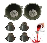 Entonnoir réutilisable avec 100 filtres à peinture en maille, filtre en résine, 6 pièces