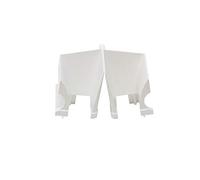 Entonnoir Schüco de DIWARO.® - Pour rails de guidage de volet roulant en plastique - Vendu par paire - Blanc