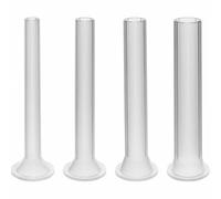 Entonnoirs de rechange pour poussoir à saucisses - Lot de 4, Accessoires pour appareils de 1,5-4 kg, Flange universel de 42 mm, Diamètres de sortie de 14 à 25 mm, Plastique alimentaire