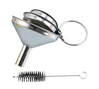 Entonnoirs en Acier Inoxydable pour Cuisine | Pour Remplissage De Bouteilles Et Bidons - Grade Alimentaire Pour d'Huile, Liquides et Confitures, Aliments Secs et Poudre avec Brosse de