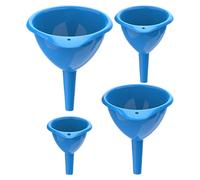 Entonnoirs pour la cuisine - Kit d'entonnoirs de de liquide, ensemble de 4 pièces en PP résistant aux hautes températures, outils bleus de 90 g | Outil de cuisine multi-usage pour transférer